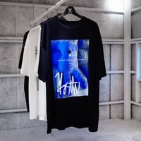 【AFYF】 MESH OVERSIZED 転写PRINT T SHIRT [BK-YOUTUBE]
