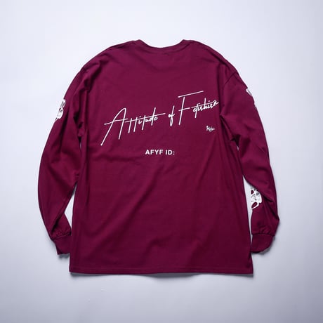 【AFYF ON GILDAN社】SOUVENIR LS T SHIRT1 [MAROON-SLEEVE BEAR]
