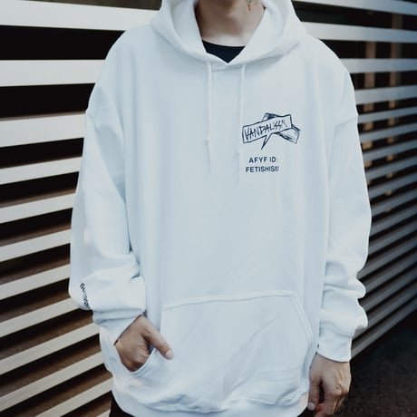 【AFYF ON GILDAN社】 SOUVENIR HOODED SW2 [WHT-LIVE IN THE DARK]