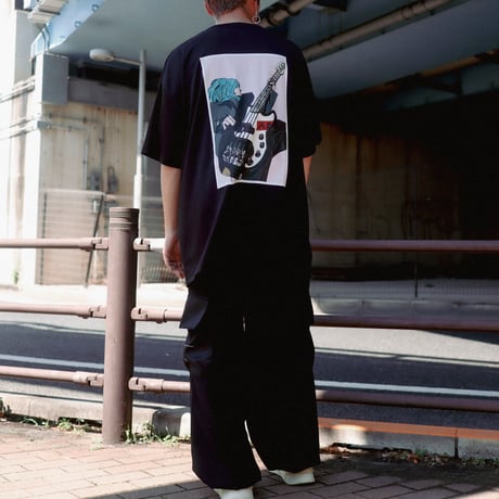 【AFYF】 MESH OVERSIZED 転写PRINT T SHIRT [BK-BASS]