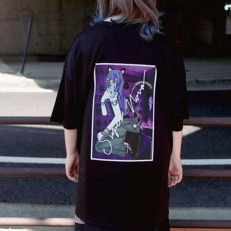 【AFYF】 MESH OVERSIZED 転写PRINT T SHIRT [BK-SELFIE]