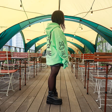 【AFYF ON GILDAN社】 SOUVENIR HOODED SW1 [MINT GRN-PEKEDOG]