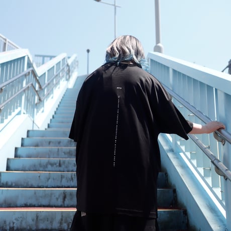【AFYF】 MESH OVERSIZED 転写PRINT T SHIRT [BK-HAIR ]