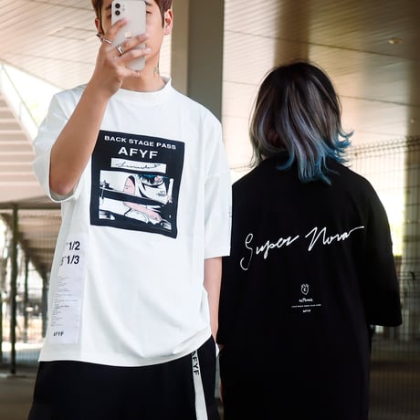 【AFYF】 KMN LIKE HUMAN PREMIUM T SHIRT [WH-DRUM]