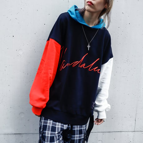 【AFYF】VANDALISMQUAD PULL PARKA [HOOD BLUE］