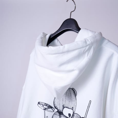 【AFYF ON GILDAN社】 SOUVENIR HOODED SW3 [WHITE-DRUM BEAR]