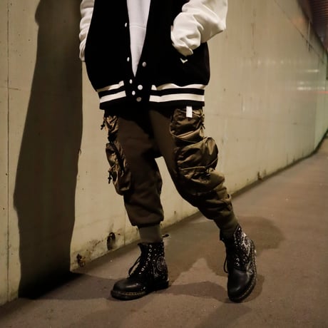 【AFYF】BASICS NRWサルエル UTILITYカーゴ [裏毛KHAKI]