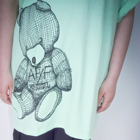 【AFYF ON GILDAN社】 RAINBOW BEAR T SHIRT [MINT GRN]