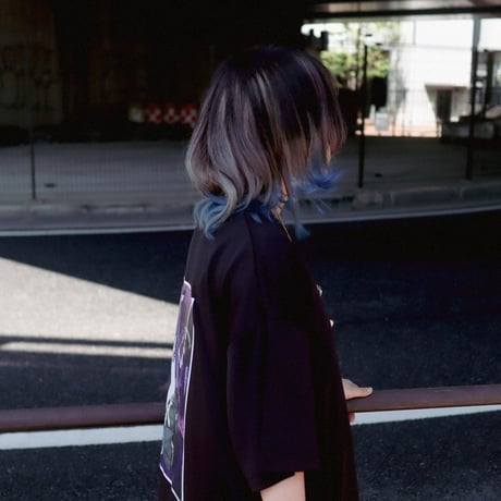 【AFYF】 MESH OVERSIZED 転写PRINT T SHIRT [BK-SELFIE]