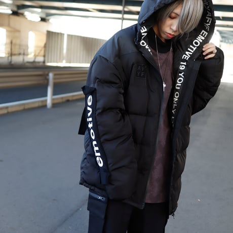 【AFYF】TAPING PACHING WINTER JACKET［BLACK］
