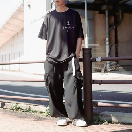 【AFYF】 MESH OVERSIZED 転写PRINT T SHIRT [BK-LIVEHOU]