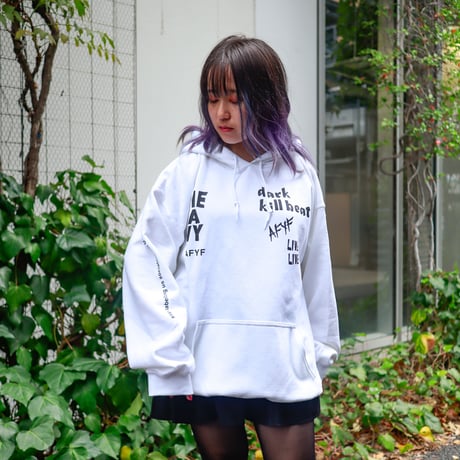【AFYF ON GILDAN社】 SOUVENIR HOODED SW3 [WHITE-DRUM BEAR]