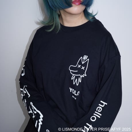 【AFYF】GILDAN® Ultra Cotton 6.0oz Long Sleeve T-Shirt #3 [BLACK-PEKEJACK]
