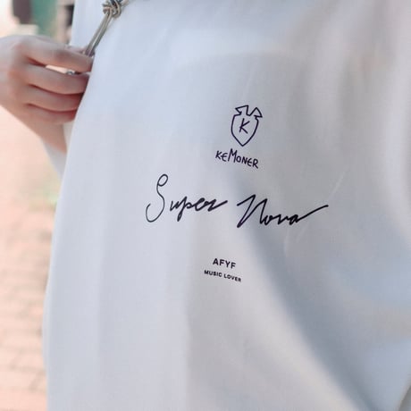 【AFYF】 MESH OVERSIZED 転写PRINT T SHIRT [WH-LIVEHOU ]