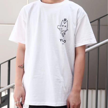 【AFYF】GILDAN® Premium Cotton 5.3oz Short Sleeve T-Shirt #2  PEKE DOG JACK [WHITE]