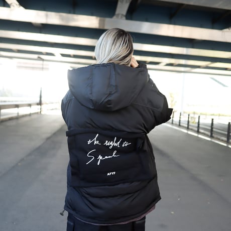 【AFYF】TAPING PACHING WINTER JACKET［BLACK］
