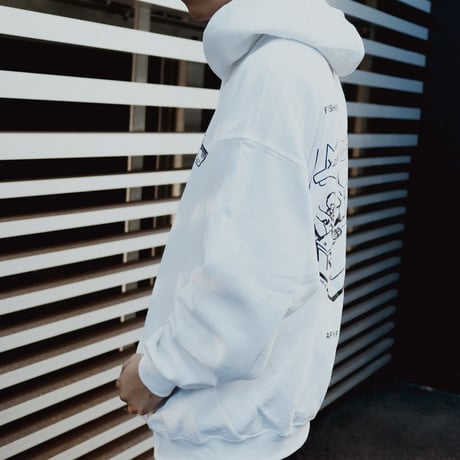 【AFYF ON GILDAN社】 SOUVENIR HOODED SW2 [WHT-LIVE IN THE DARK]