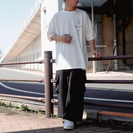【AFYF】 MESH OVERSIZED 転写PRINT T SHIRT [WH-SELFIE]