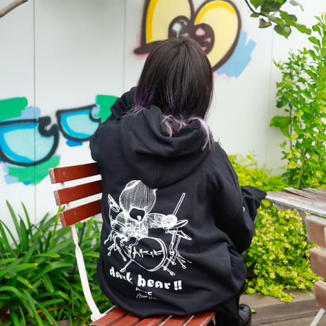 【AFYF ON GILDAN社】 SOUVENIR HOODED SW3 [BLACK-DRUM BEAR]