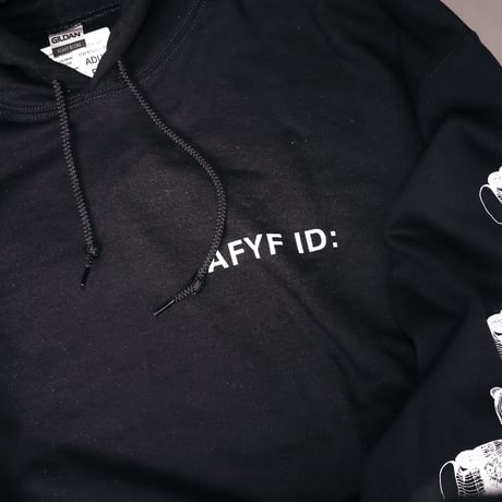 【AFYF ON GILDAN社】 DARK BEAR HOODED SW [BLACK-SLEEVE BEAR]