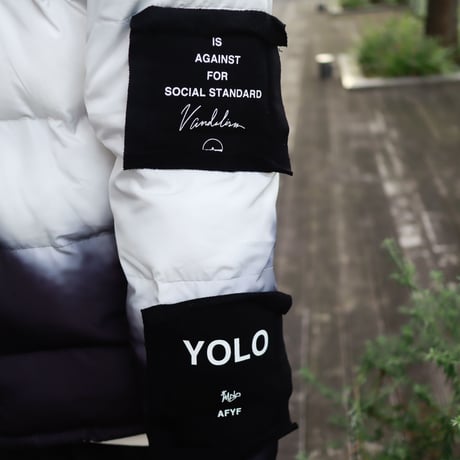 【AFYF】TAPING PACHING WINTER JACKET［グラデBLK］