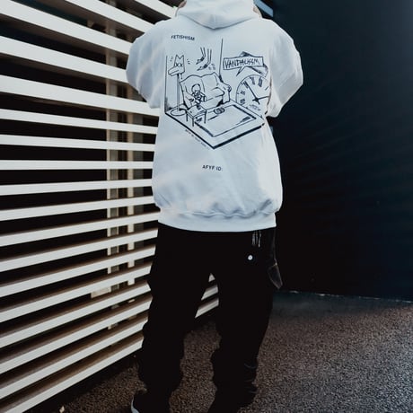 【AFYF ON GILDAN社】 SOUVENIR HOODED SW2 [WHT-LIVE IN THE DARK]