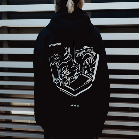 【AFYF ON GILDAN社】 SOUVENIR HOODED SW2 [BLK-LIVE IN THE DARK]