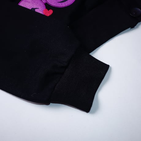 【AFYF】CHAT CARDIGAN SWEAT [裏毛BLK］