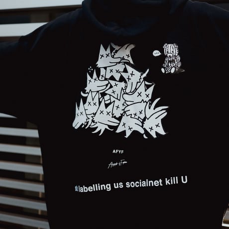 【AFYF ON GILDAN社】 SOUVENIR HOODED SW2 [BLACK-PEKETSUMU]