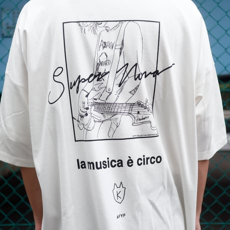 【AFYF】 KMN LIKE HUMAN PREMIUM T SHIRT [WH-GUITAR]
