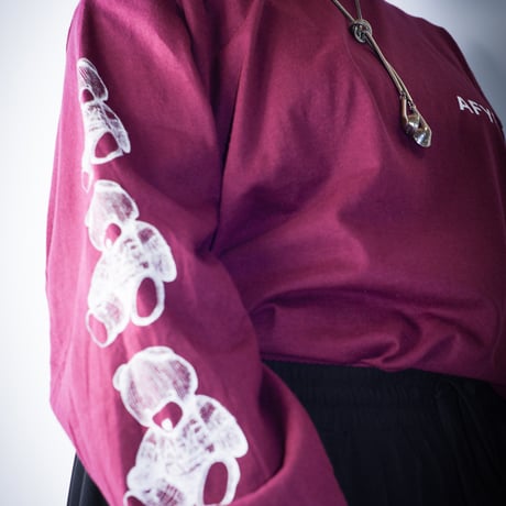 【AFYF ON GILDAN社】SOUVENIR LS T SHIRT1 [MAROON-SLEEVE BEAR]