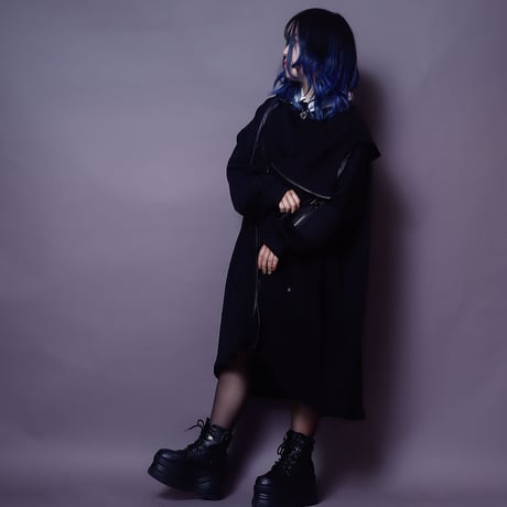 【AFYF】ASYME ZIP PARKA [150D BLK］