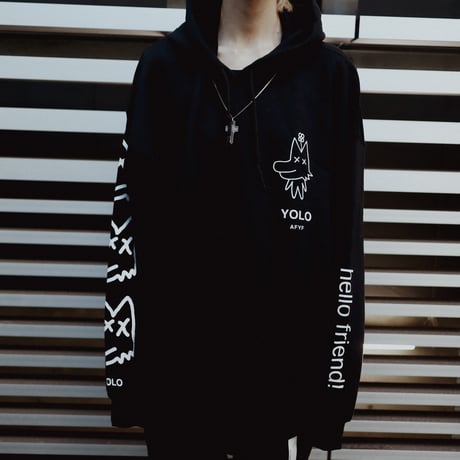 【AFYF ON GILDAN社】 SOUVENIR HOODED SW2 [BLACK-PEKETSUMU]