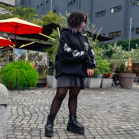 【AFYF ON GILDAN社】 SOUVENIR HOODED SW3 [BLACK-ROSE]