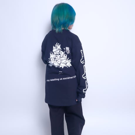 【AFYF】GILDAN® Ultra Cotton 6.0oz Long Sleeve T-Shirt #3 [BLACK-PEKEJACK]
