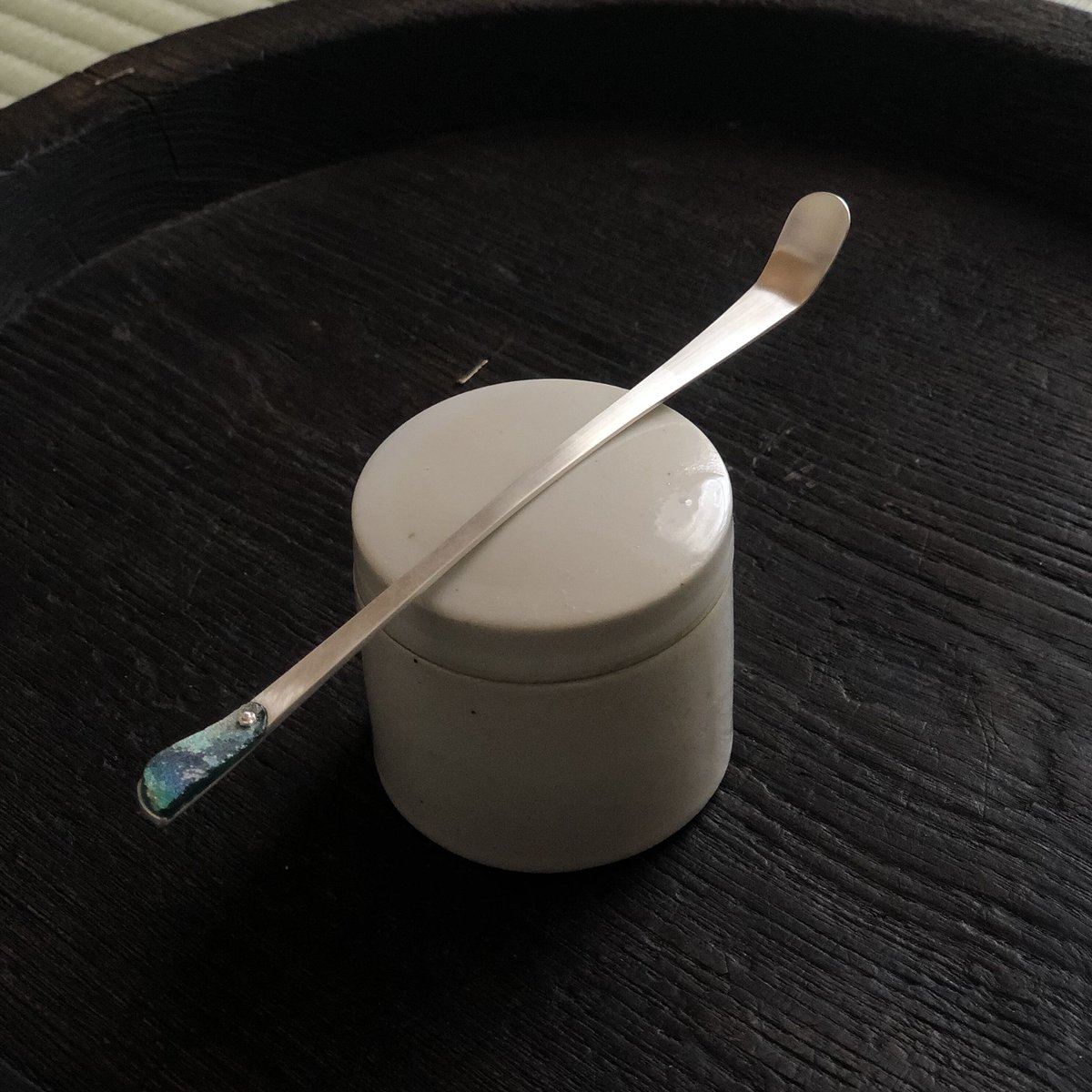 古代ガラス茶杓 | metal smith Yukari Ohara