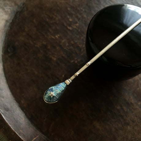 【専用品】星の古代ガラス茶杓（袋付）