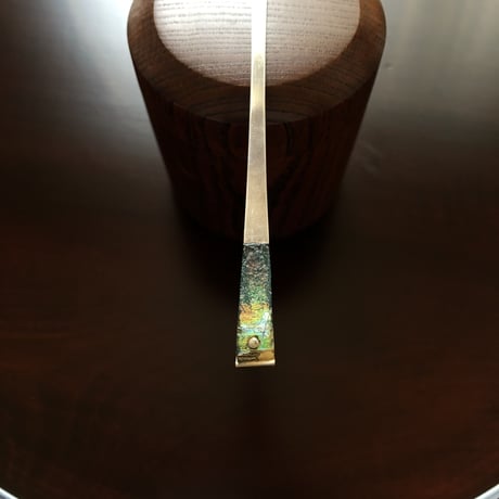 南鐐古代ガラス茶杓