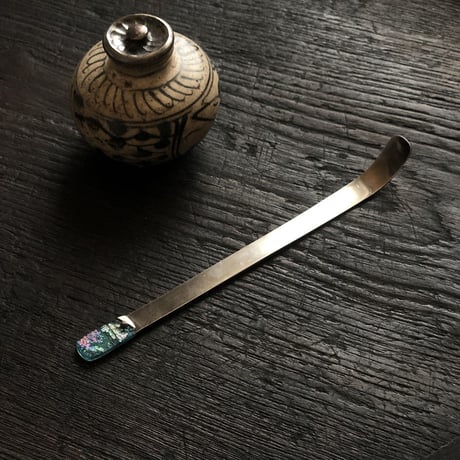 南鐐古代ガラス茶杓