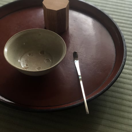 古代ガラス中節茶杓