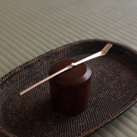 南鐐中節茶杓【白仕上げ】
