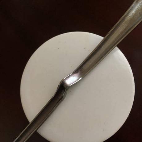 南鐐中節茶杓【いぶし銀】