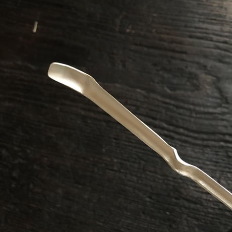 南鐐中節茶杓【白仕上げ】