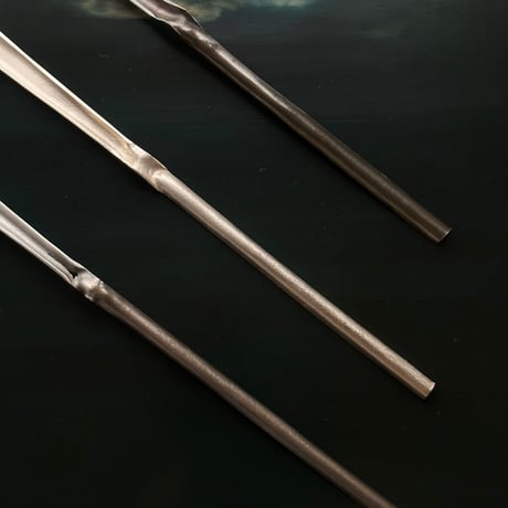 南鐐中節茶杓（満月）【白仕上げ】