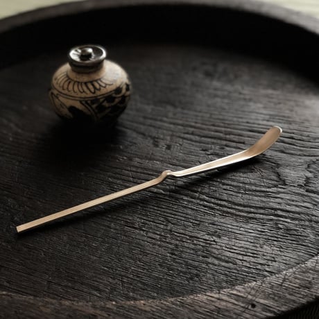 南鐐中節茶杓【白仕上げ】