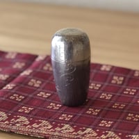 南鐐お守り棗【花唐草　鎚目•いぶし銀仕上げ】