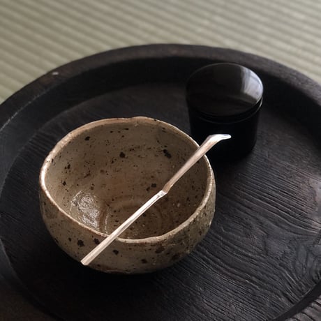 南鐐中節茶杓【白仕上げ③】