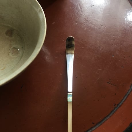 古代ガラス中節茶杓