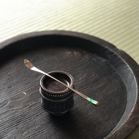 南鐐古代ガラス茶杓