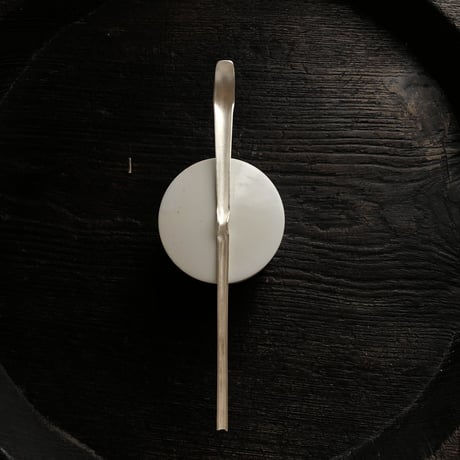 南鐐中節茶杓【白仕上げ】